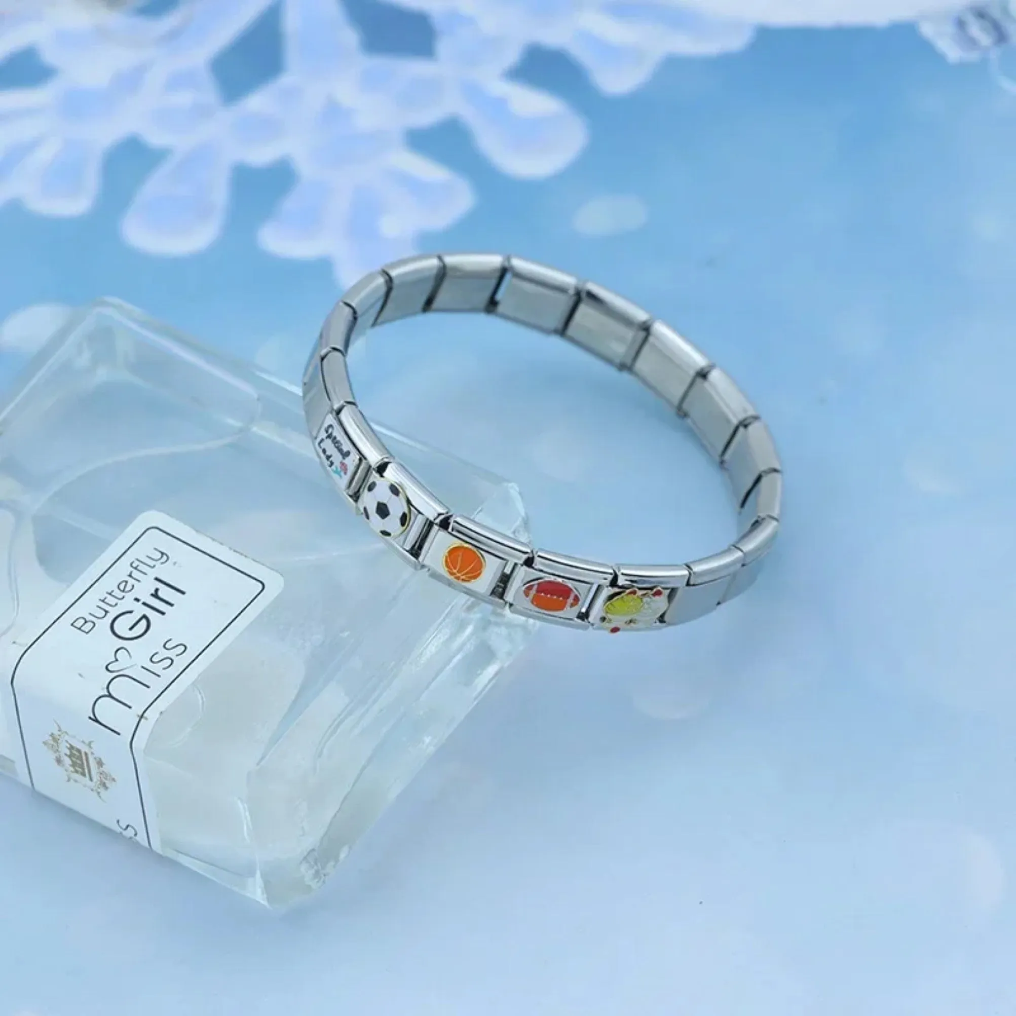 14 Sports and Fashion Italian Bracelet Charms - Sports , Mexico, Lady, Shoe - Gift for Her