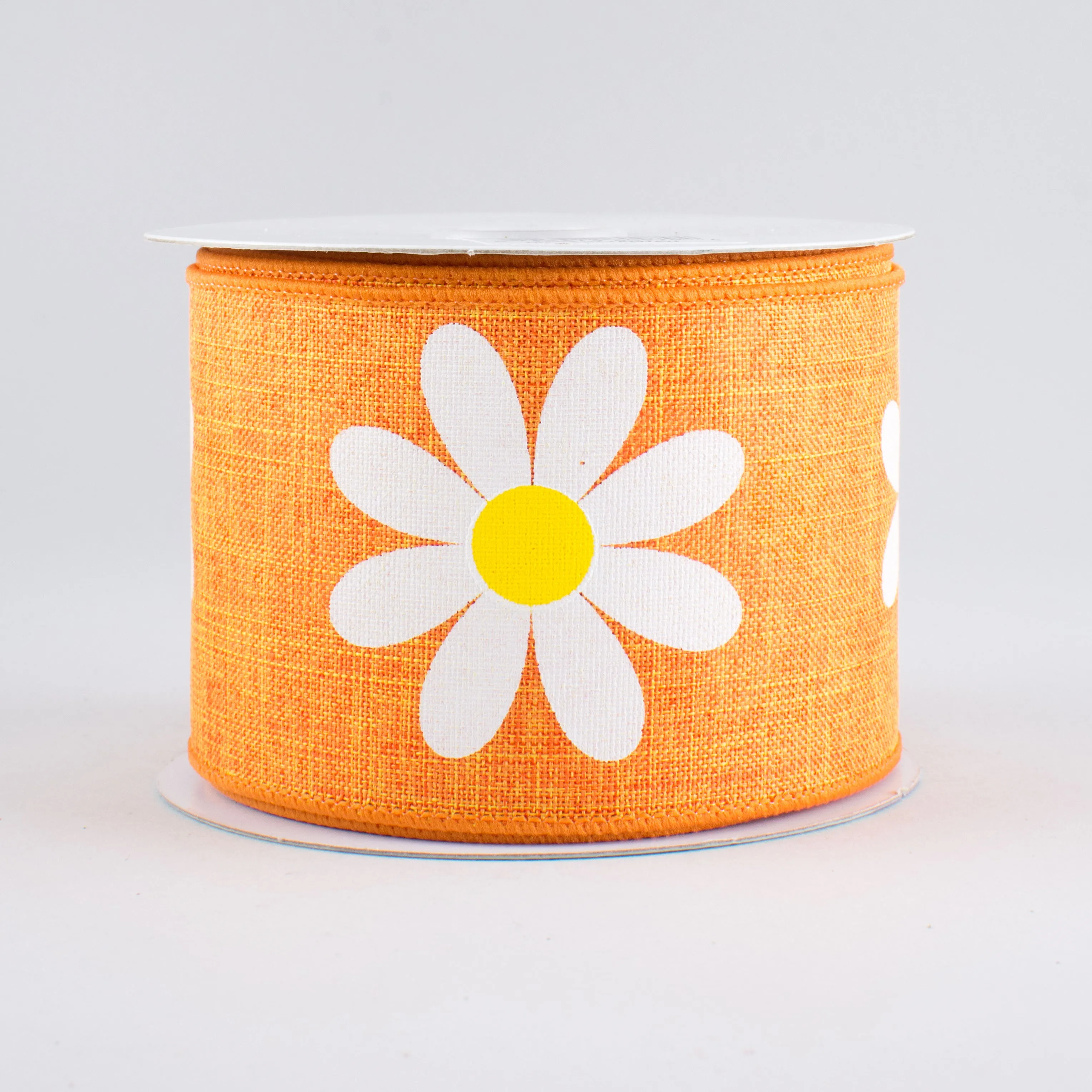 2.5" Bold Daisy Ribbon: Orange (10 Yards)