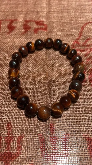 8MM Red Tiger's Eye Bead Bracelet