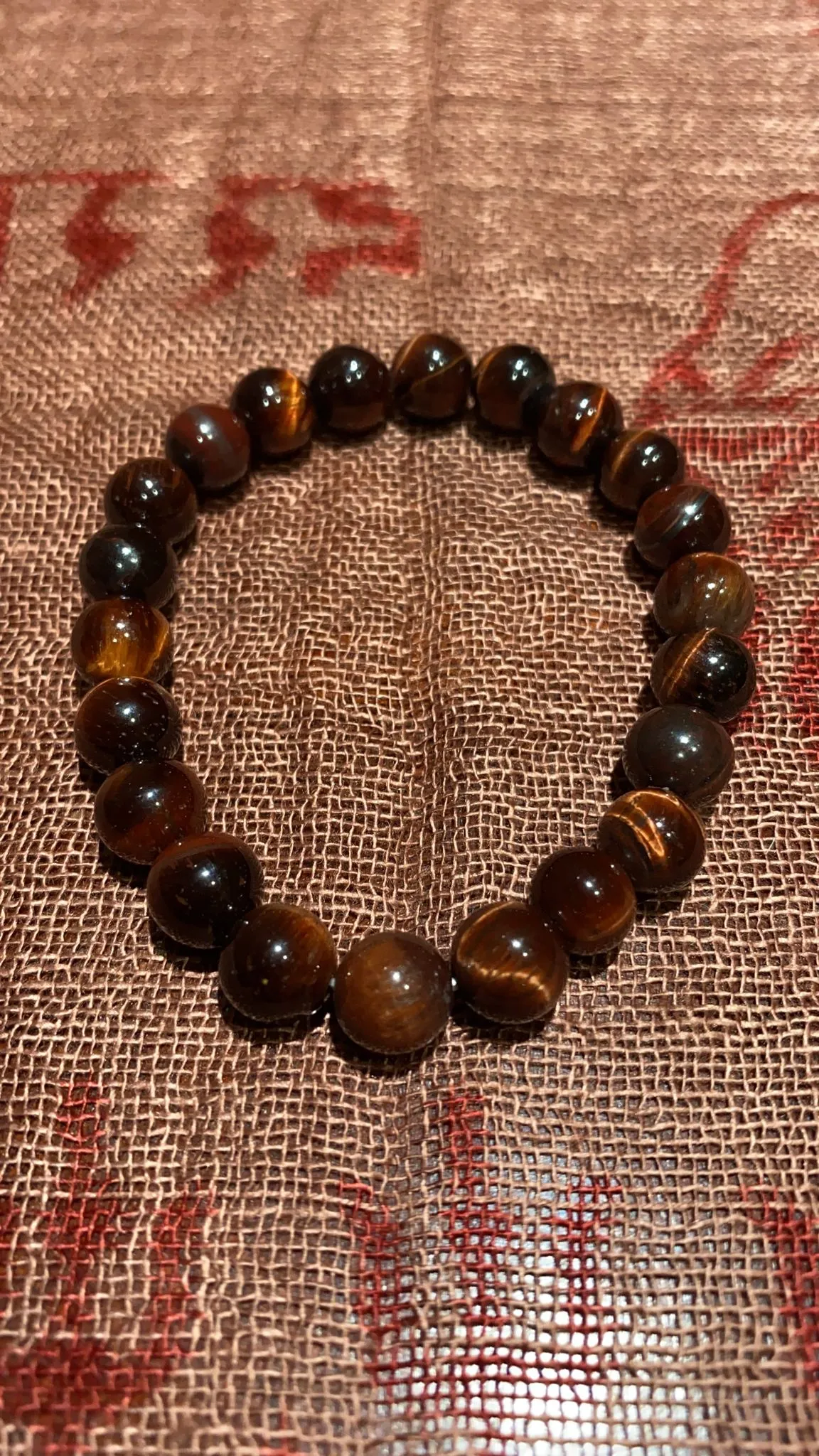 8MM Red Tiger's Eye Bead Bracelet
