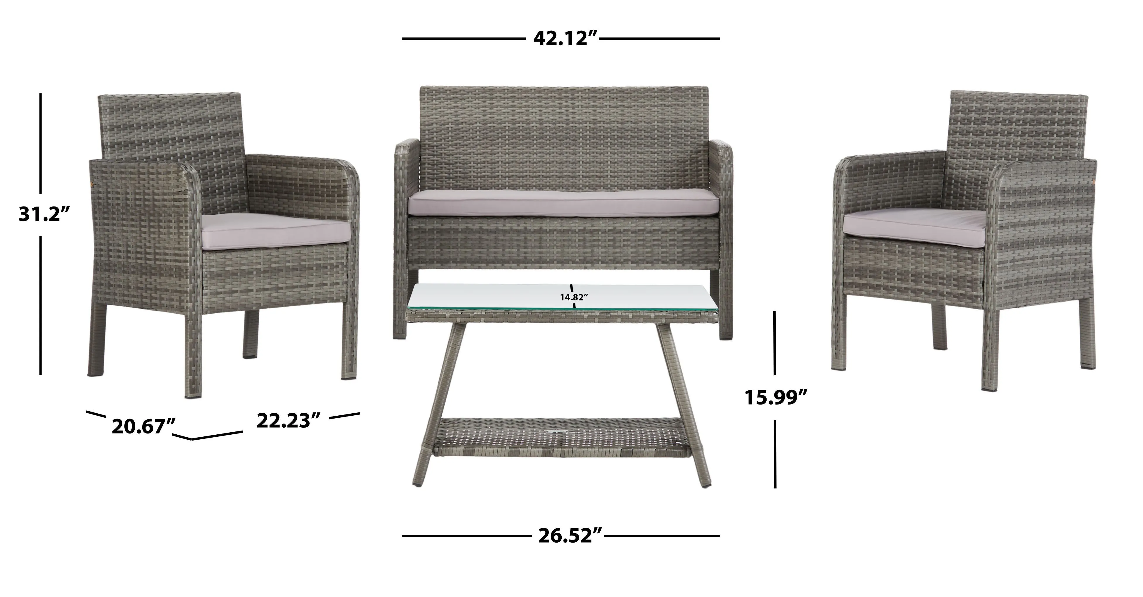 ABOKA 4PC LIVING SET