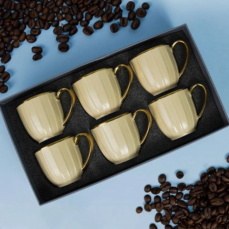 Alchemy Beige Cup (220 ML) - Set Of Six