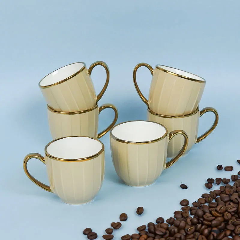 Alchemy Beige Cup (220 ML) - Set Of Six