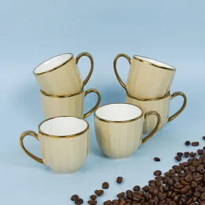 Alchemy Beige Cup (220 ML) - Set Of Six