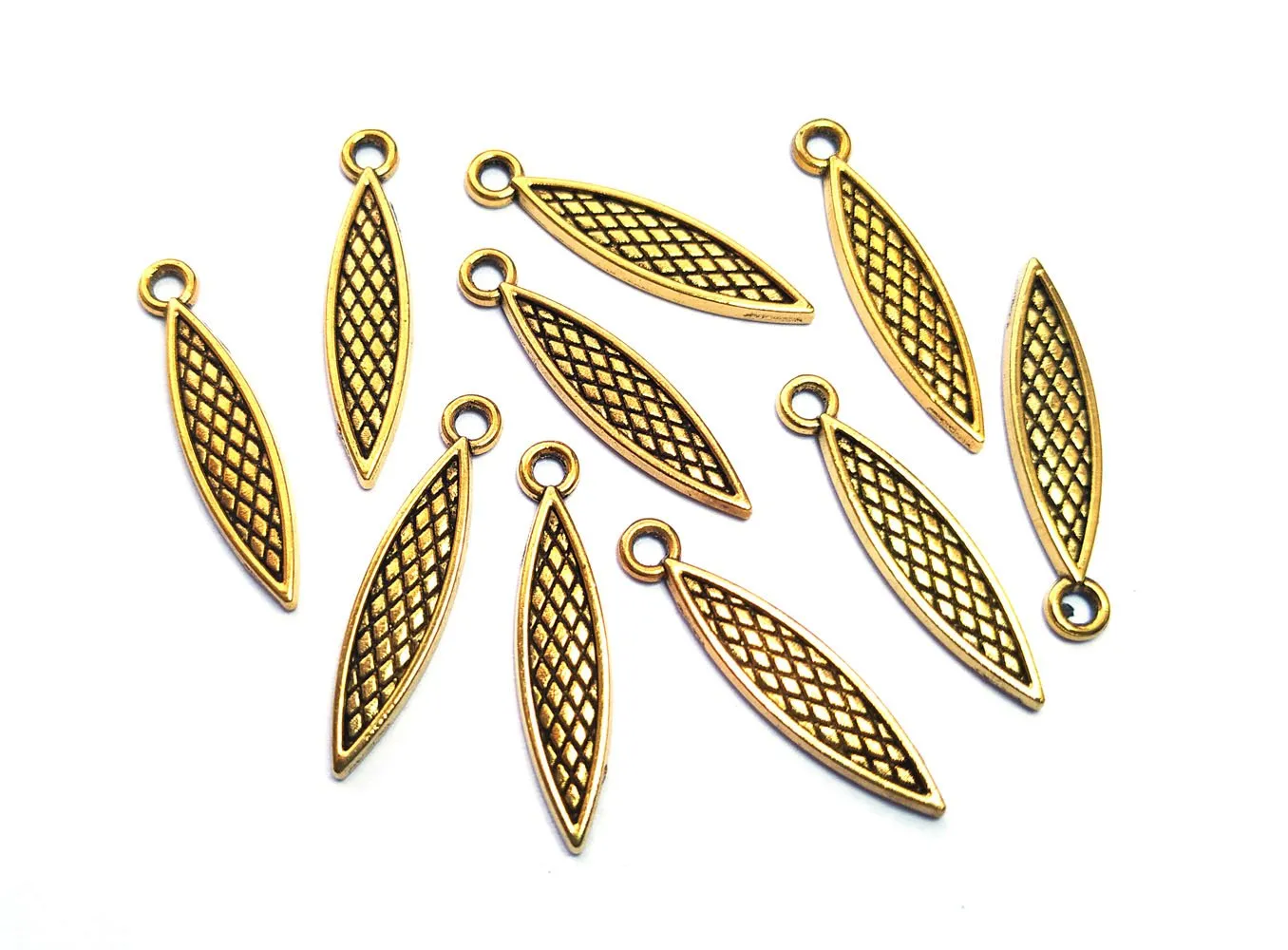 Antique Golden Long Eye Charms