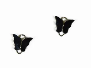 Black Butterfly Designer Metal Charms