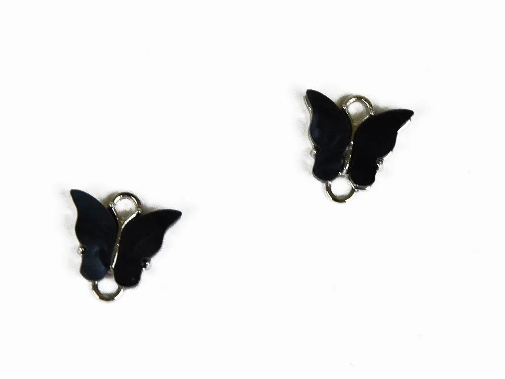 Black Butterfly Designer Metal Charms