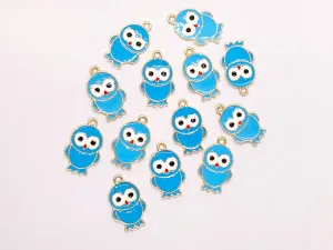 Blue Owl Metallic Jewelry Charms