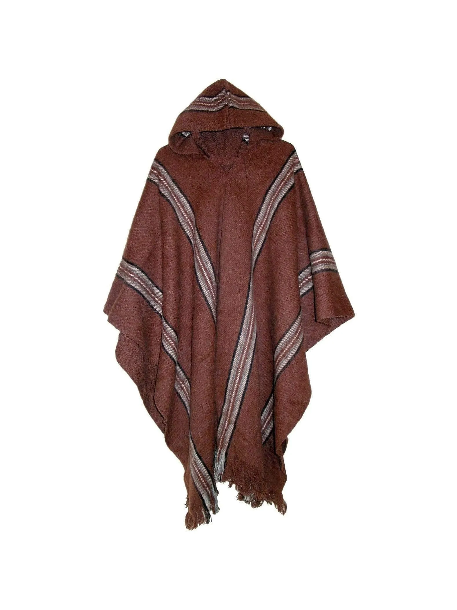 Bolivian "Illimani" Poncho with Hood
