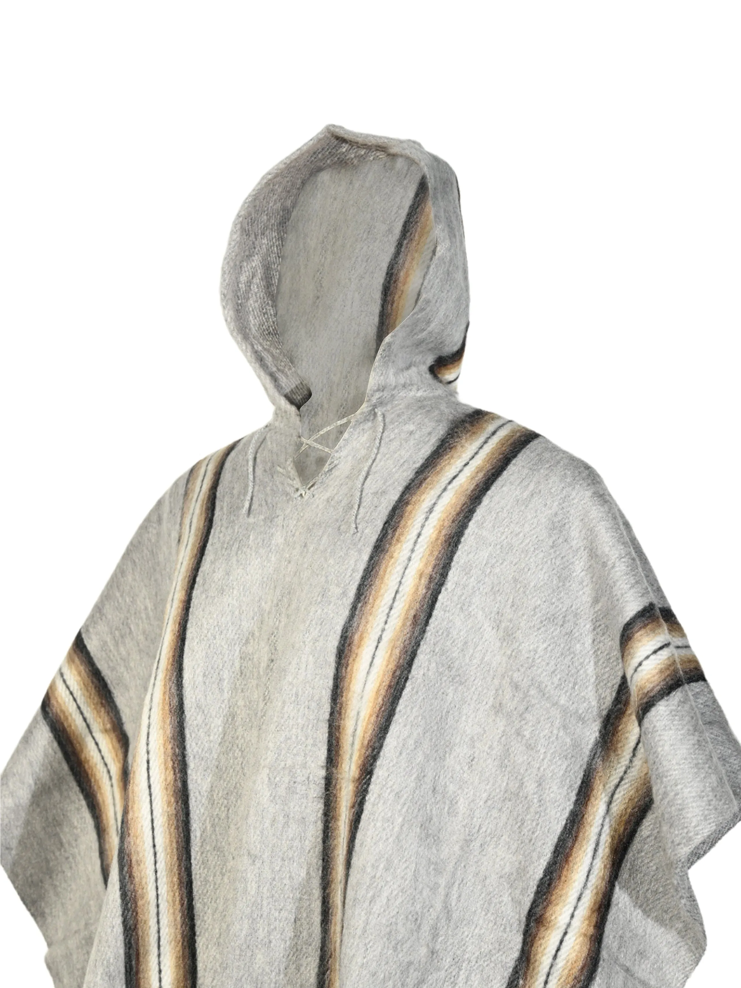 Bolivian "Illimani" Poncho with Hood
