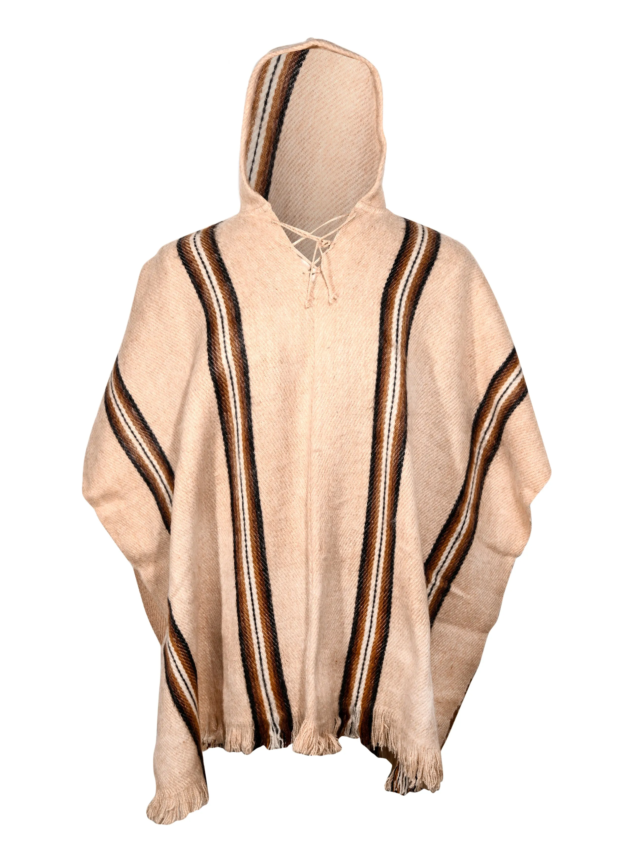 Bolivian "Illimani" Poncho with Hood