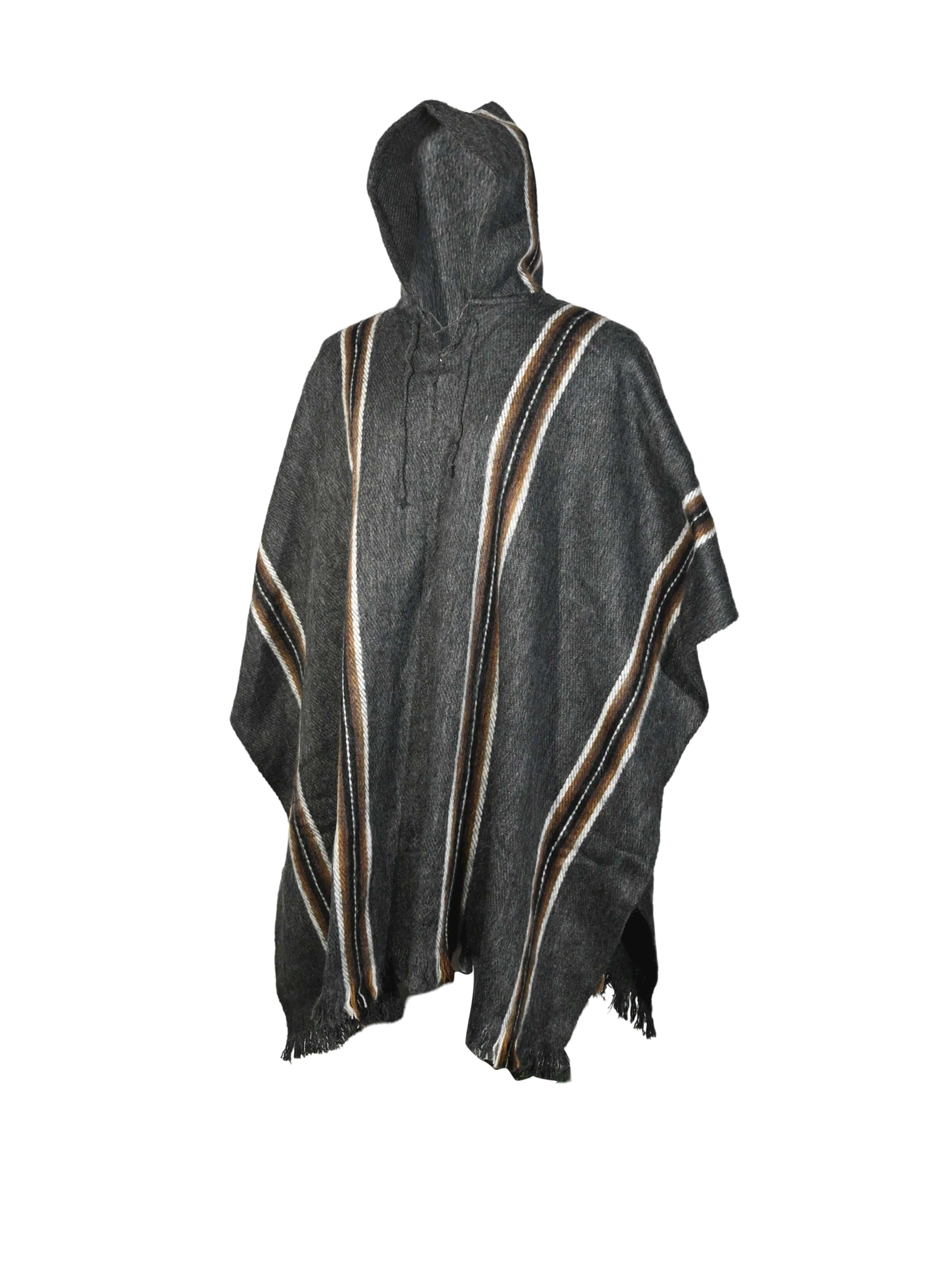 Bolivian "Illimani" Poncho with Hood