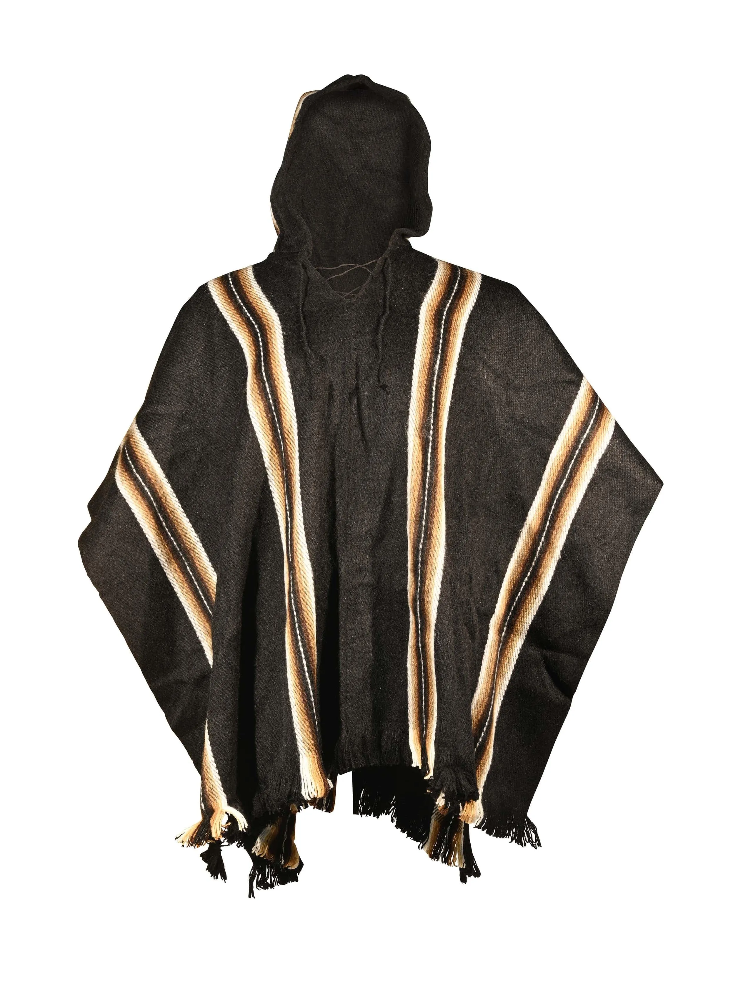 Bolivian "Illimani" Poncho with Hood