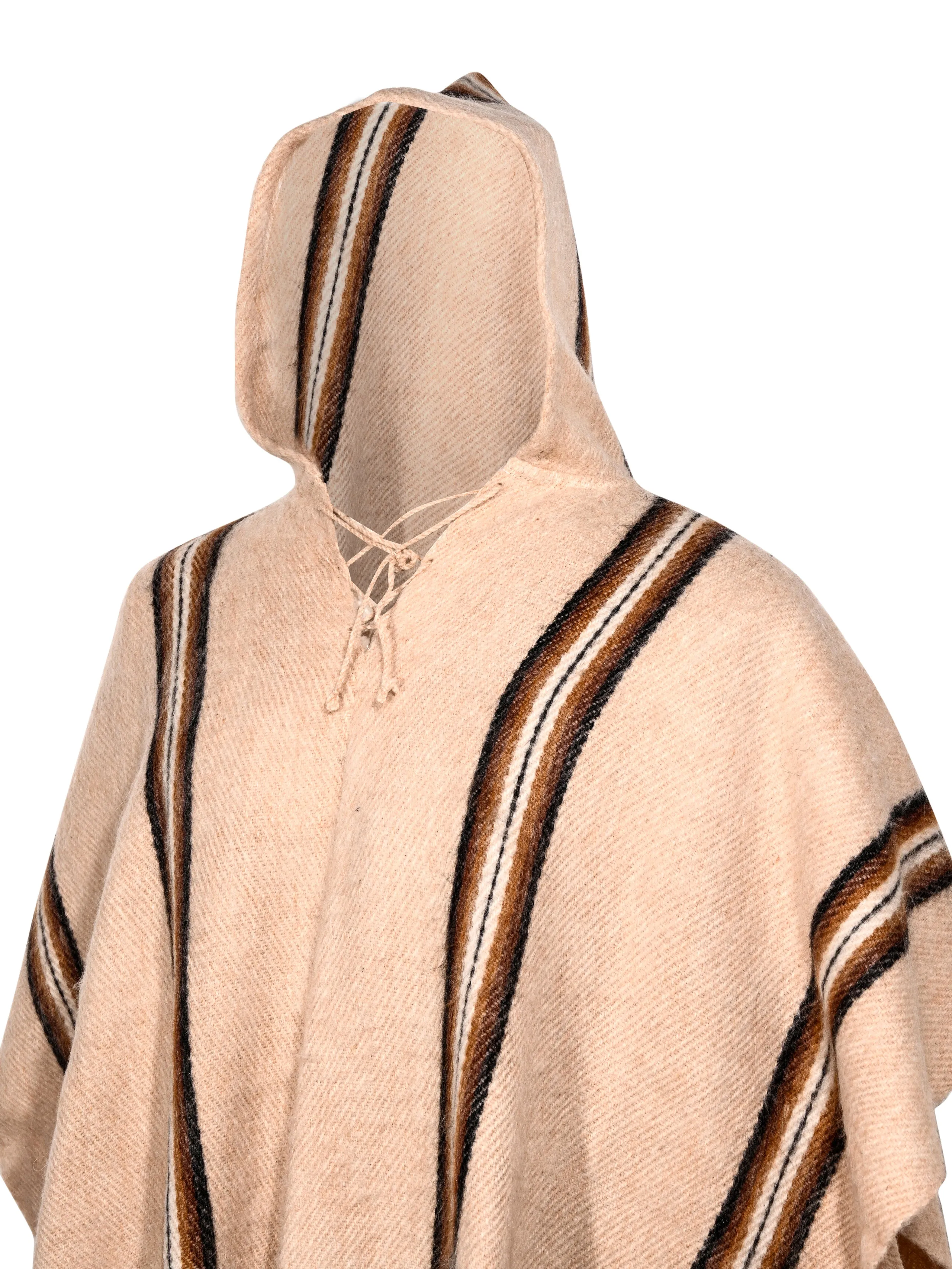 Bolivian "Illimani" Poncho with Hood