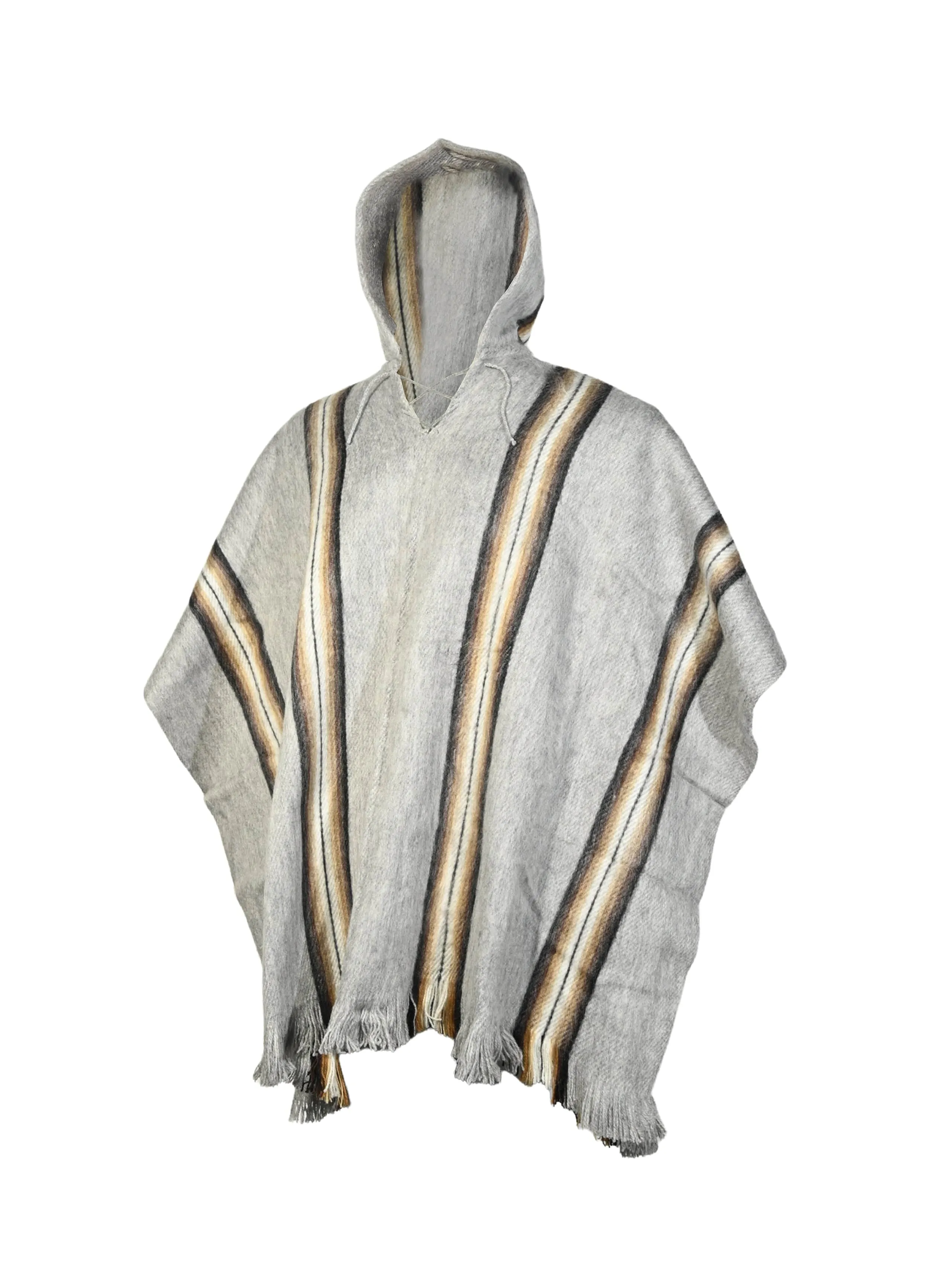 Bolivian "Illimani" Poncho with Hood