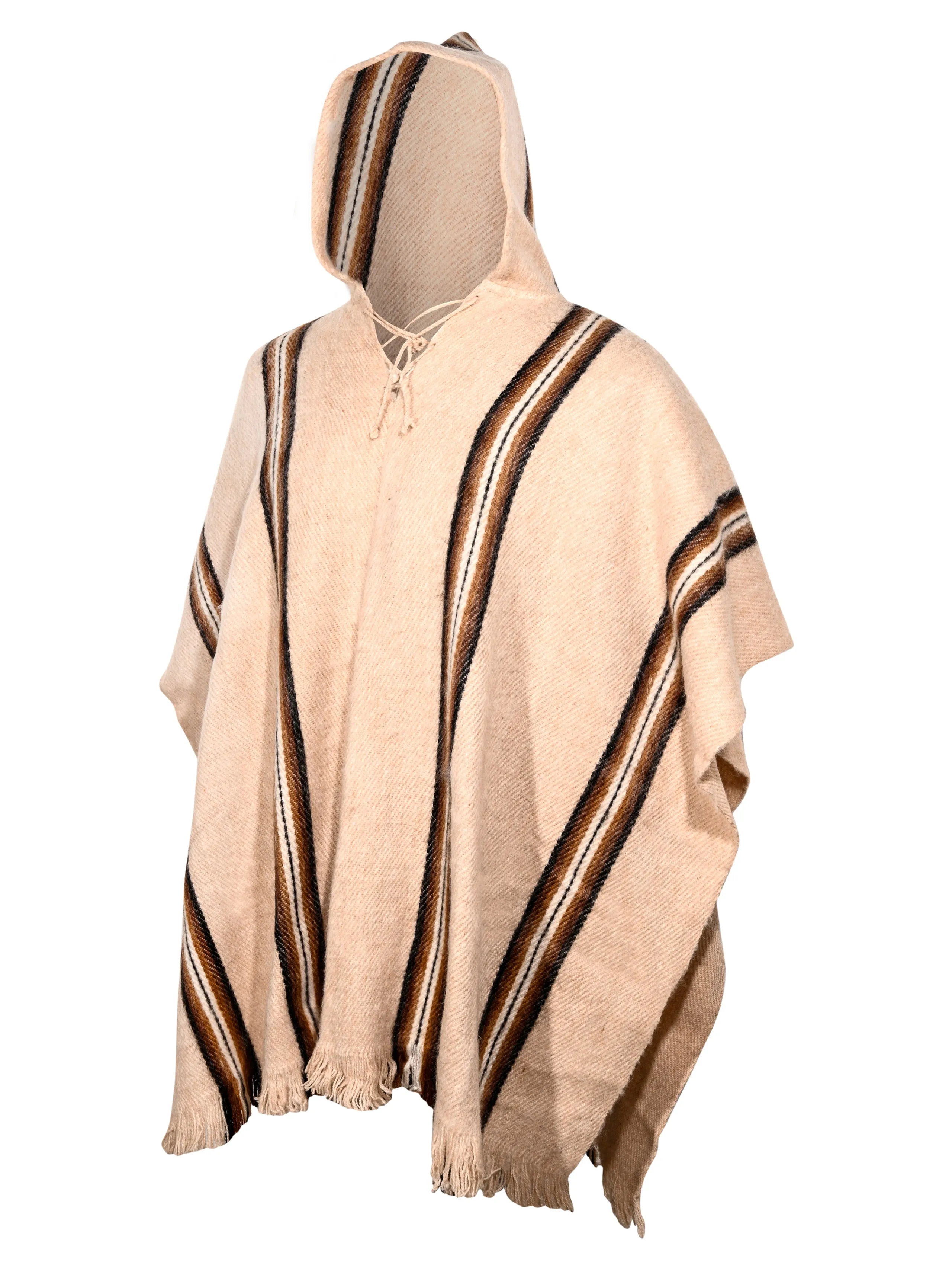 Bolivian "Illimani" Poncho with Hood