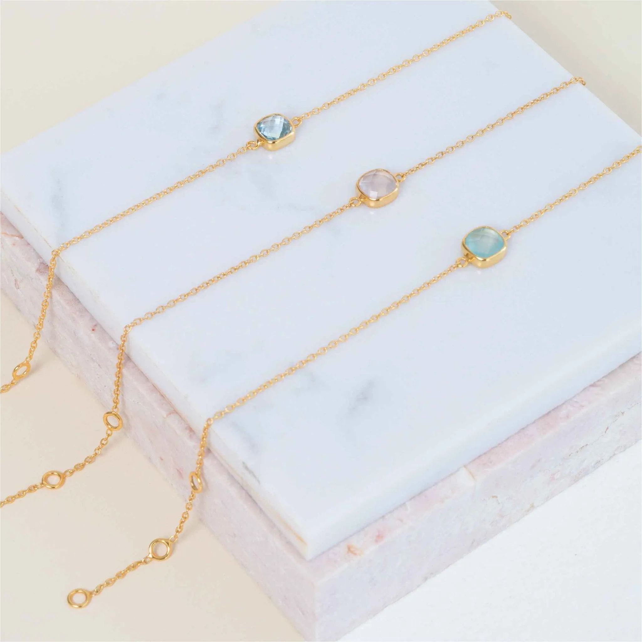 Brooklyn Rose Quartz & Gold Vermeil Bracelet