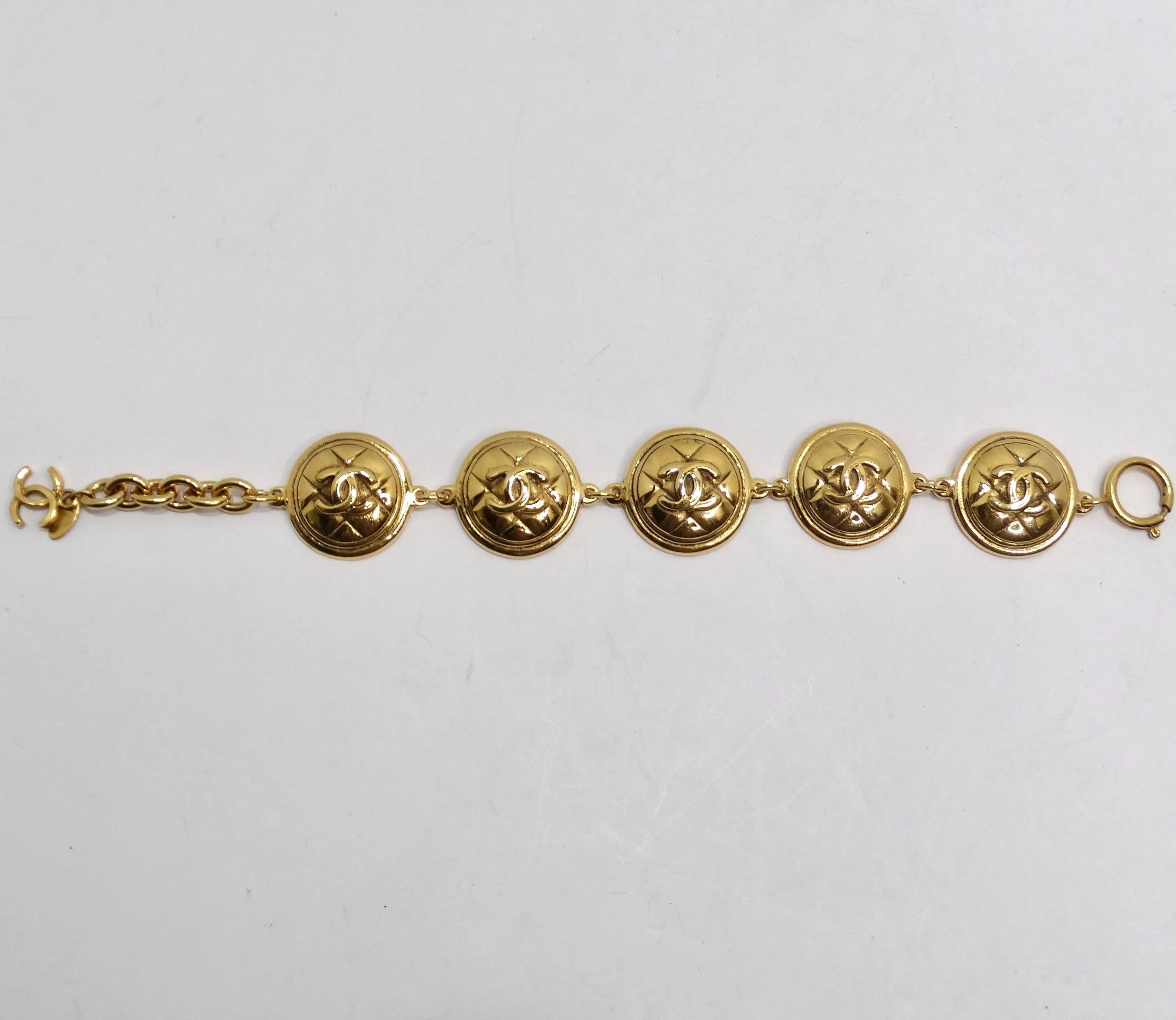 Chanel 1980s Chanel Quilted Medallion Bracelet