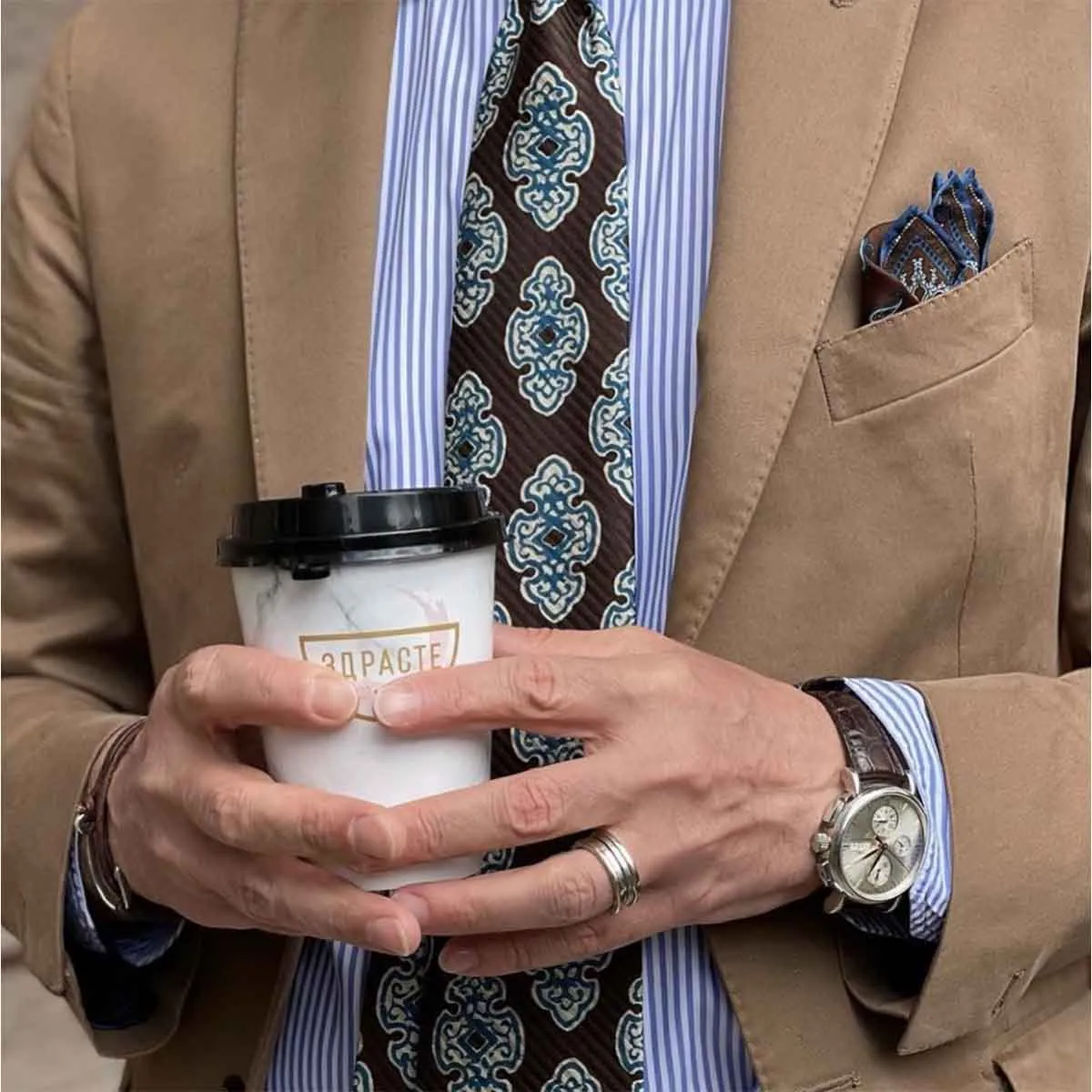Chocolate Recioto Pocket Square