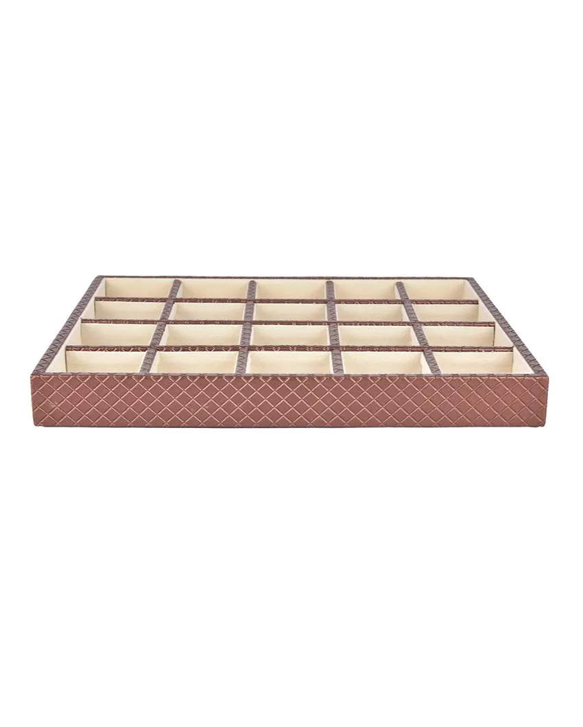Elegant Faux Leather Jewellery Tray | 13 x 11 inches