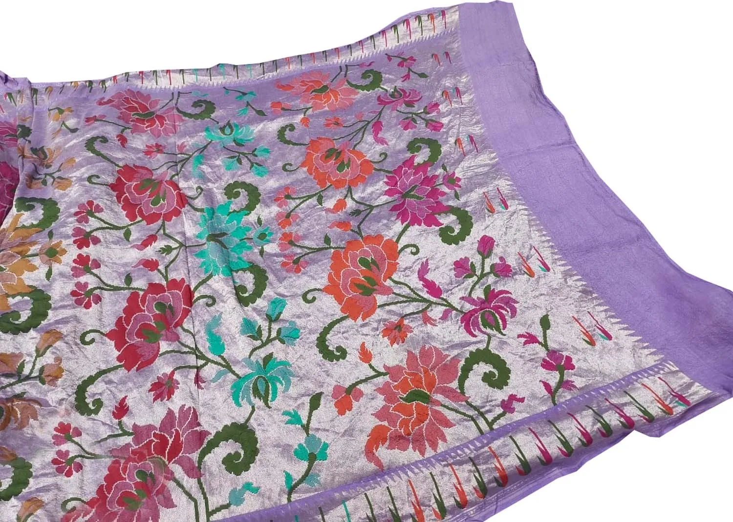 Elegant Purple Banarasi Tussar Georgette Saree