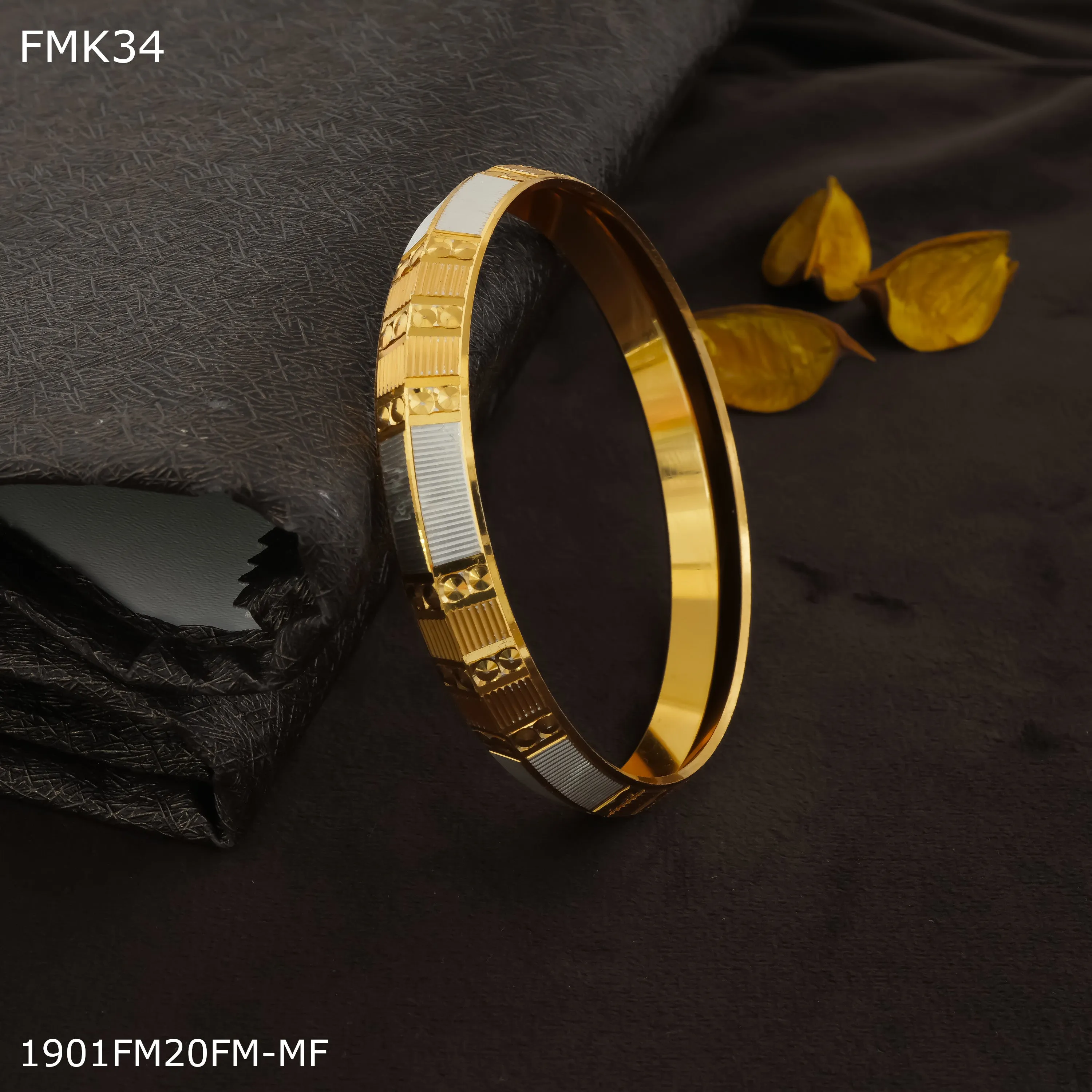 FreeMen golden and silver kada for Men FMK34