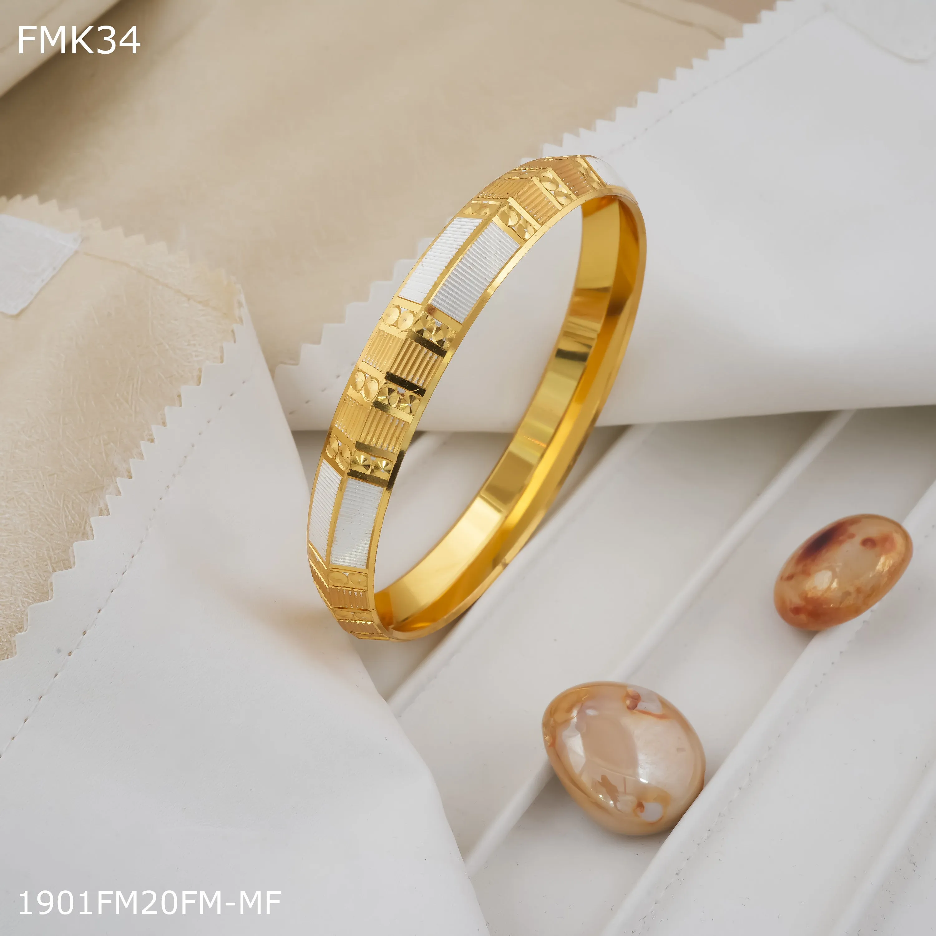 FreeMen golden and silver kada for Men FMK34