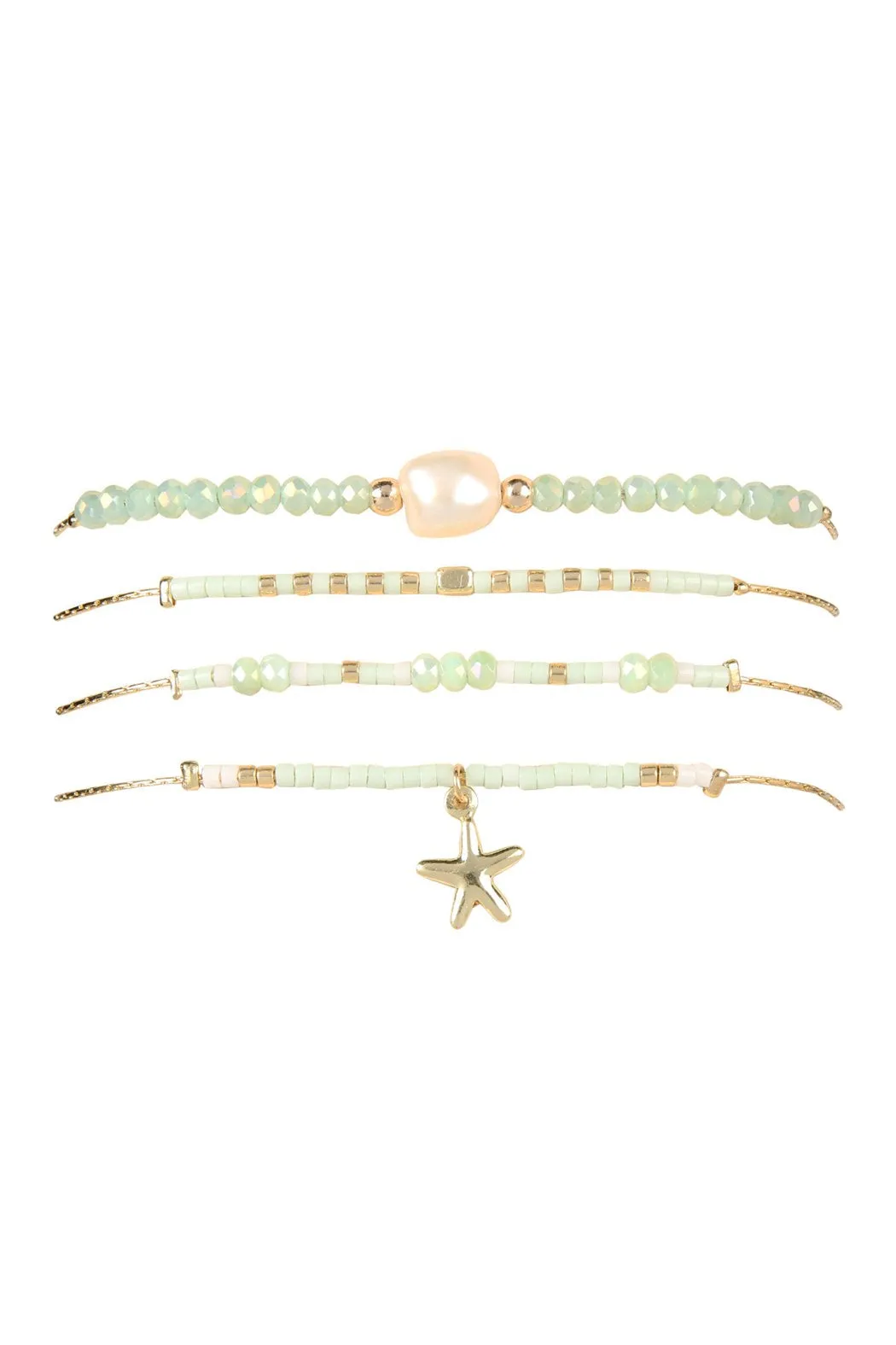 Fresh Pearl With Cast Star Fish Charm Bracelet