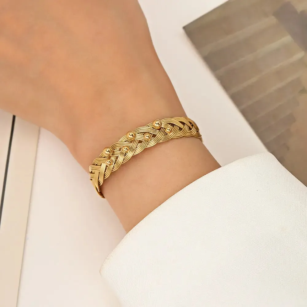 Gold Braided Bracelet