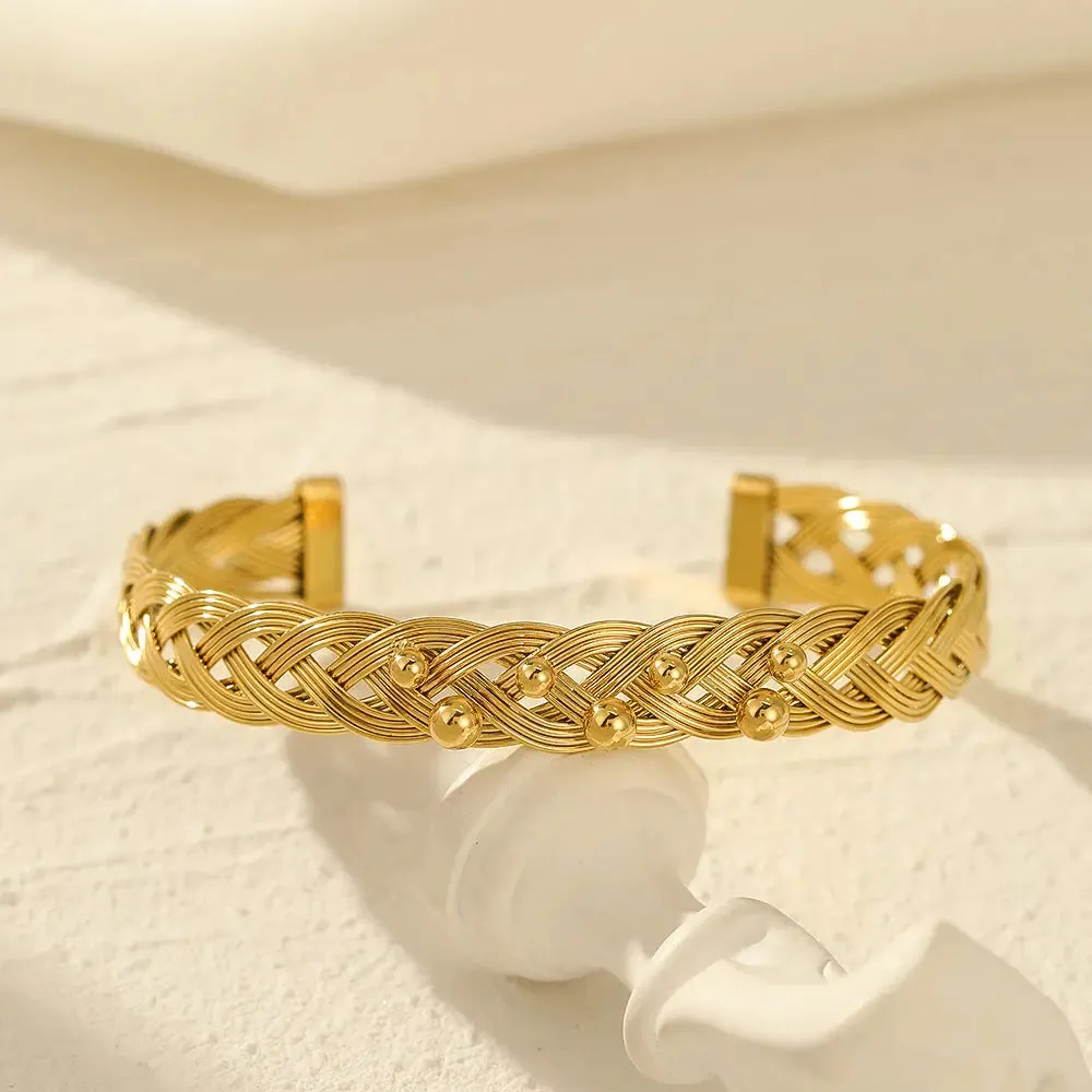 Gold Braided Bracelet