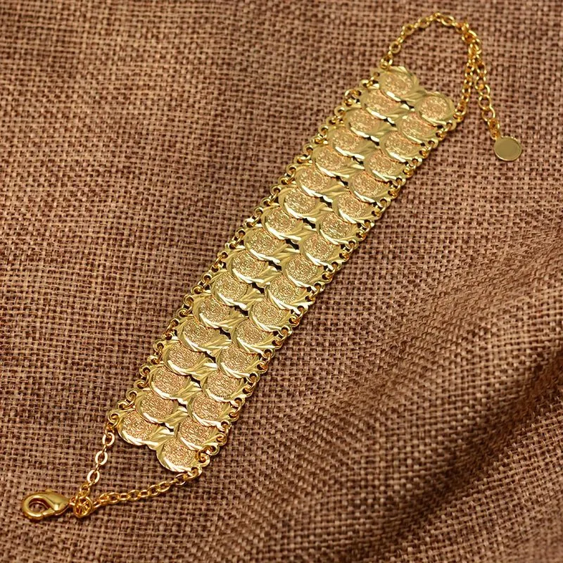 Gold Coin Bangles & Bracelets for Women and Men – African Jewelry Gifts