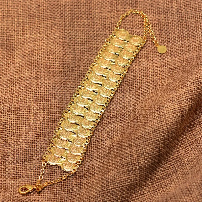 Gold Coin Bangles & Bracelets for Women and Men – African Jewelry Gifts