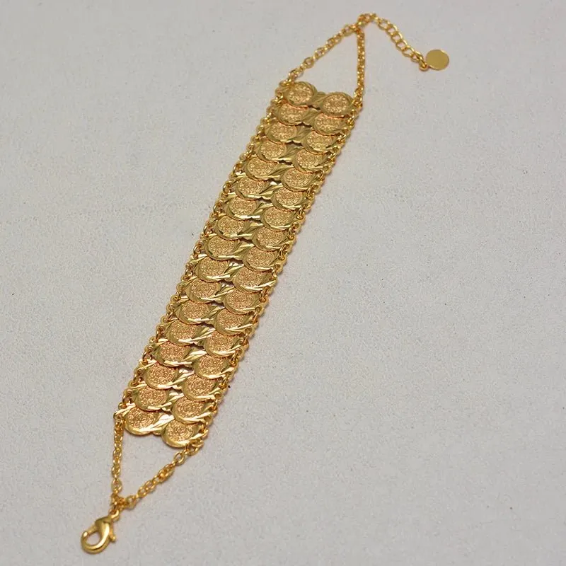 Gold Coin Bangles & Bracelets for Women and Men – African Jewelry Gifts