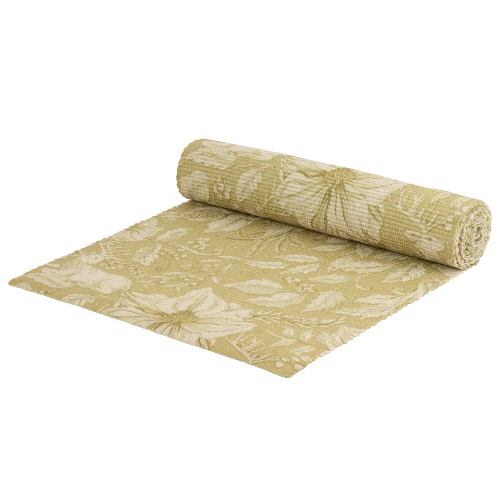 Gold Stag Christmas Festive Table Runner Gold