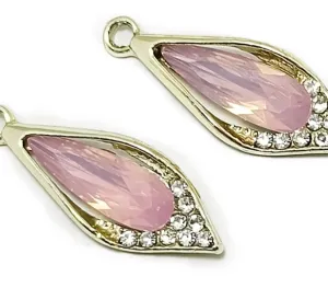 Golden & Light Pink Jewelry Charms