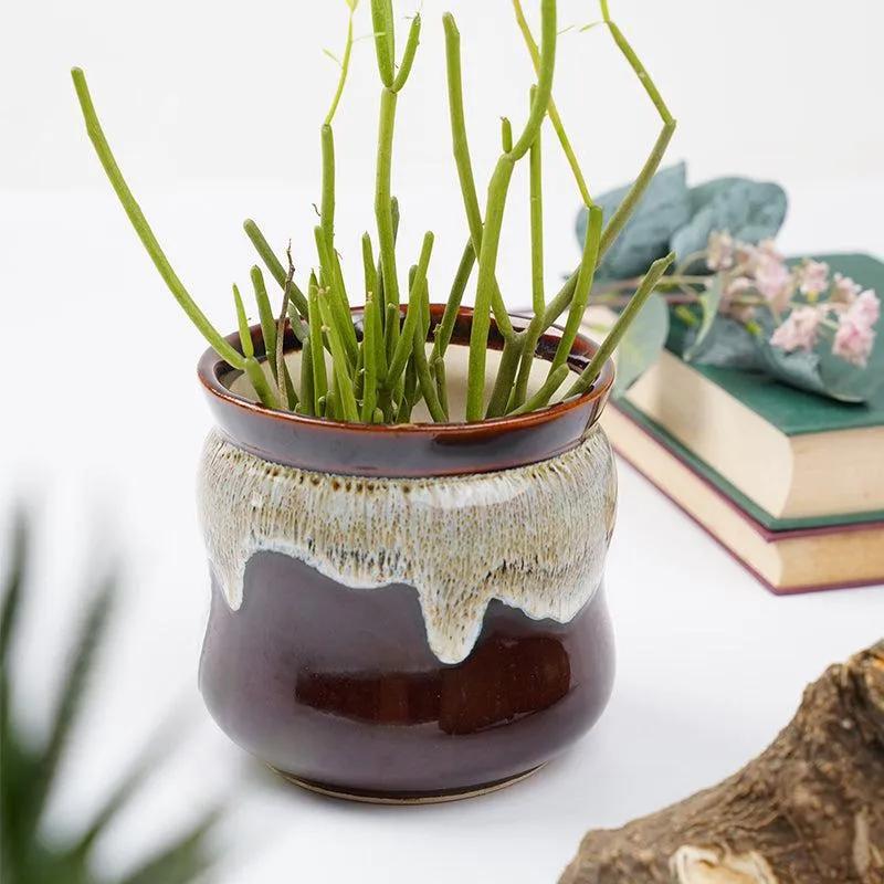 Honey Drip Planter - Brown