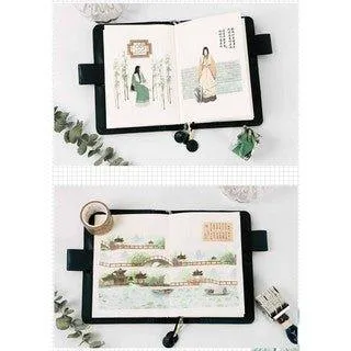 INFEEL.ME Antique Series Chinese Style Tape Retro Paper Tape Antique Paper Tape Decorative Paper Tape Handbook Paper Tape Paper Tape NP-H7TAY-0245