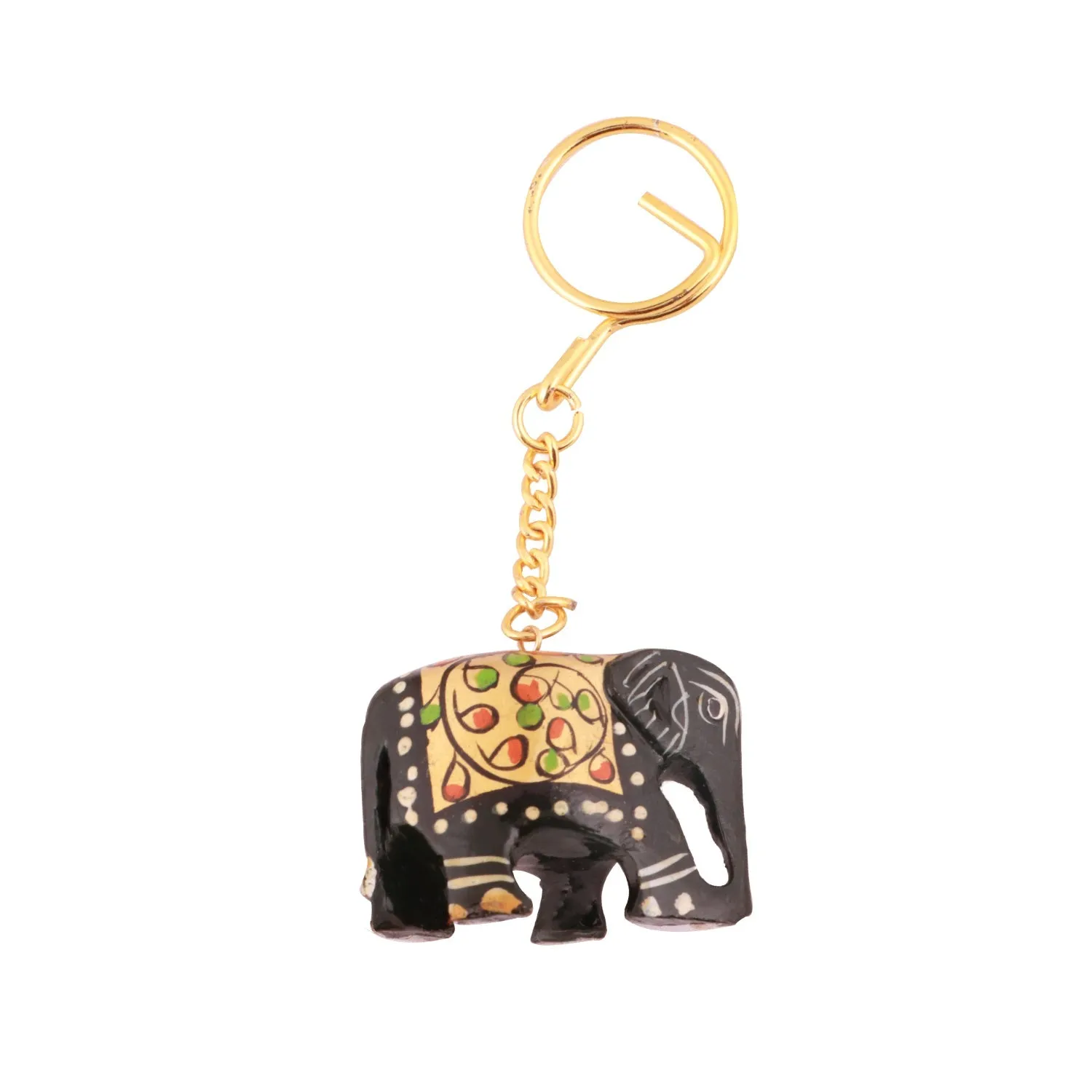 Key Chain - 1.25 x 2 Inches | Wooden Statue/ Key Ring for Bike/ Assorted Design