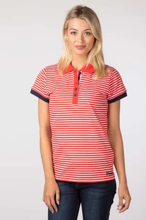 Ladies Matilda Stripe Polo Shirt