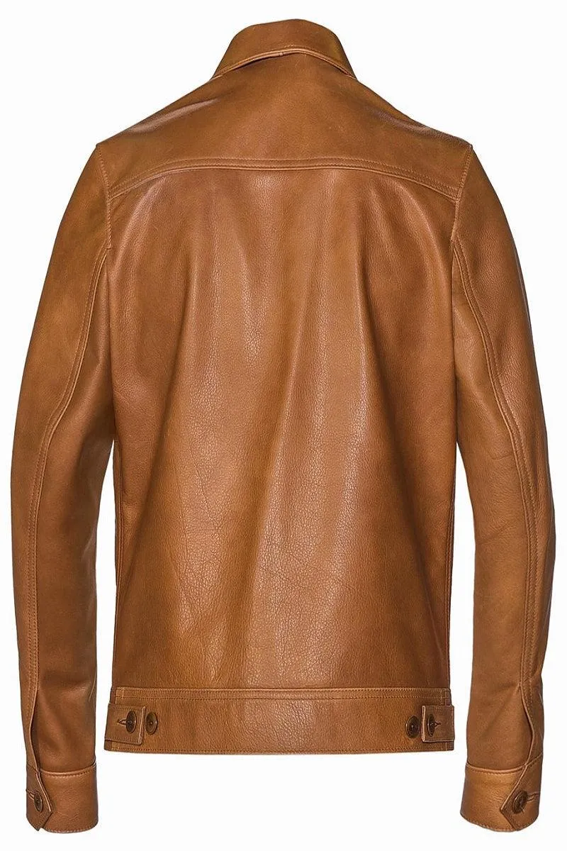 Men's Light Brown Leather Jacket