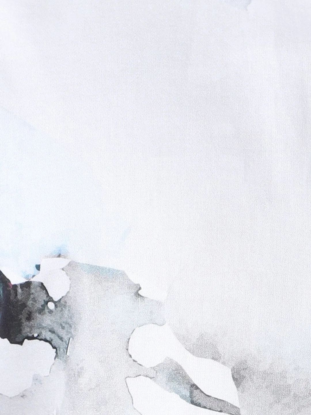 Men's Sky Blue Printed Short Sleeve Shirt