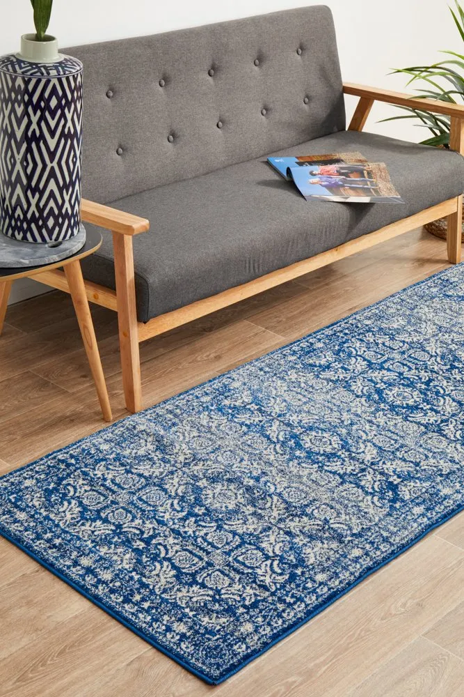Mirage 358 Runner Rug (Navy) by Rug Culture