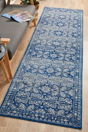 Mirage 358 Runner Rug (Navy) by Rug Culture
