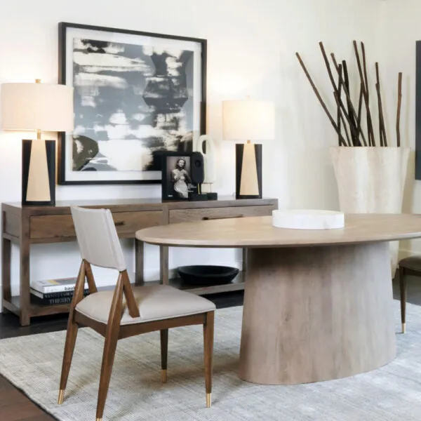 Modern Beige Leather Armless Dining Chair