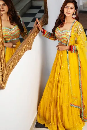 online shopping yellow lehenga for haldi with price