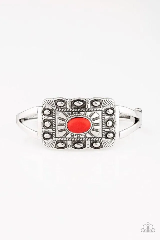 Paparazzi Bracelet ~ BIG House On The Prairie - Red