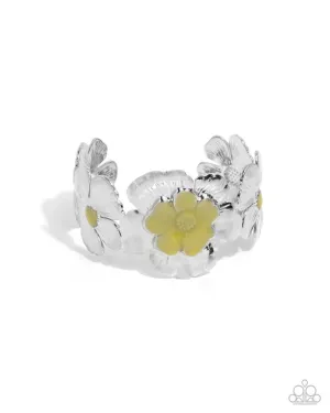Paparazzi Bracelet ~ Floral Foundation - Yellow