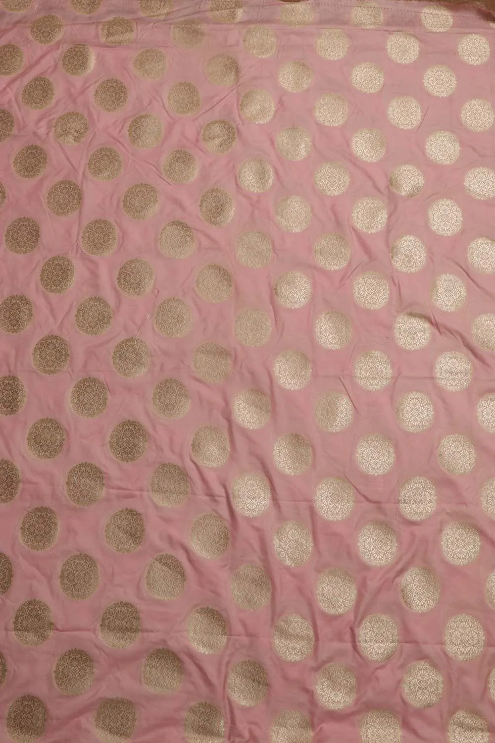 Pink Banarasi Silk Suit With Pink Banarasi Organza Dupatta