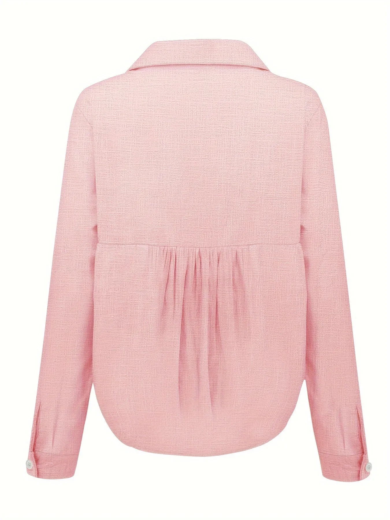 Purpdrank Elegant Spring/Fall Linen Shirt for Women: Versatile, Durable & Easy-Care; Perfect Blend of Style & Comfort
