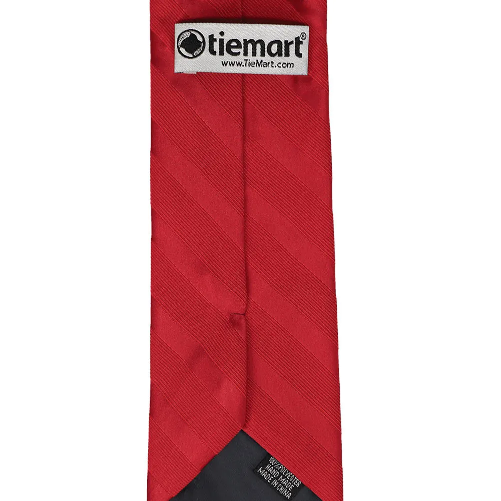 Red Elite Striped Necktie